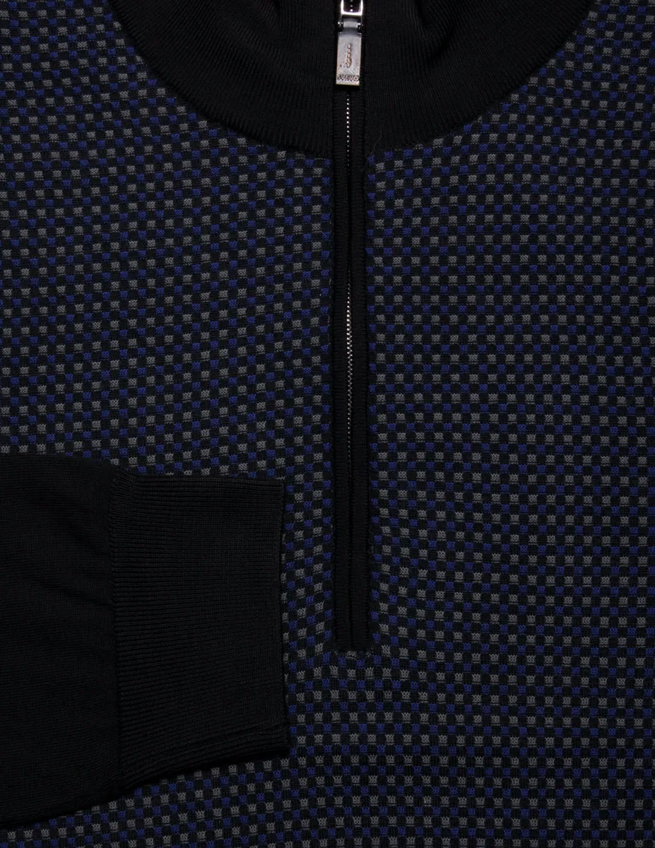 Svevo Parma Black 1/4 Zip Sweater
