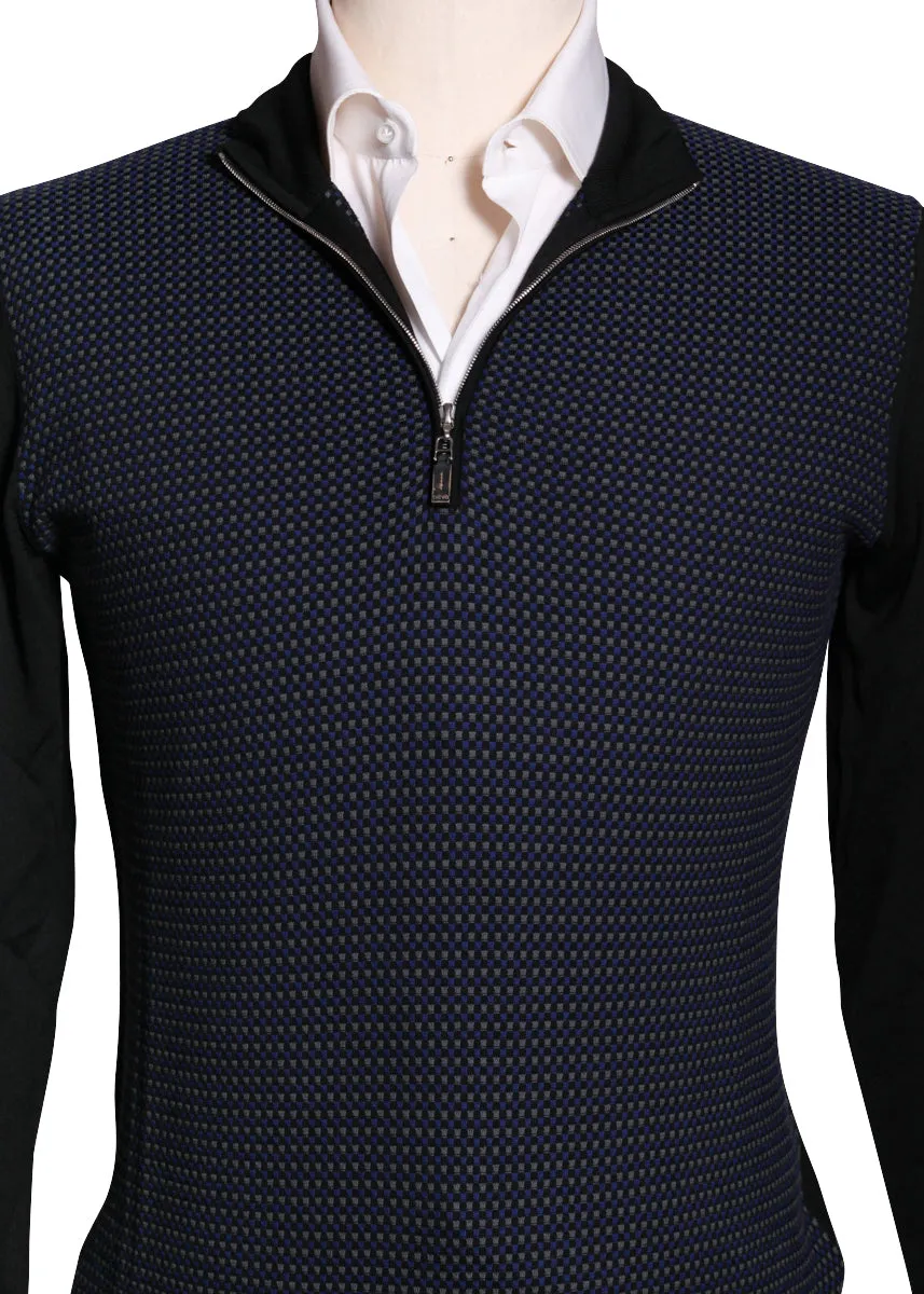 Svevo Parma Black 1/4 Zip Sweater