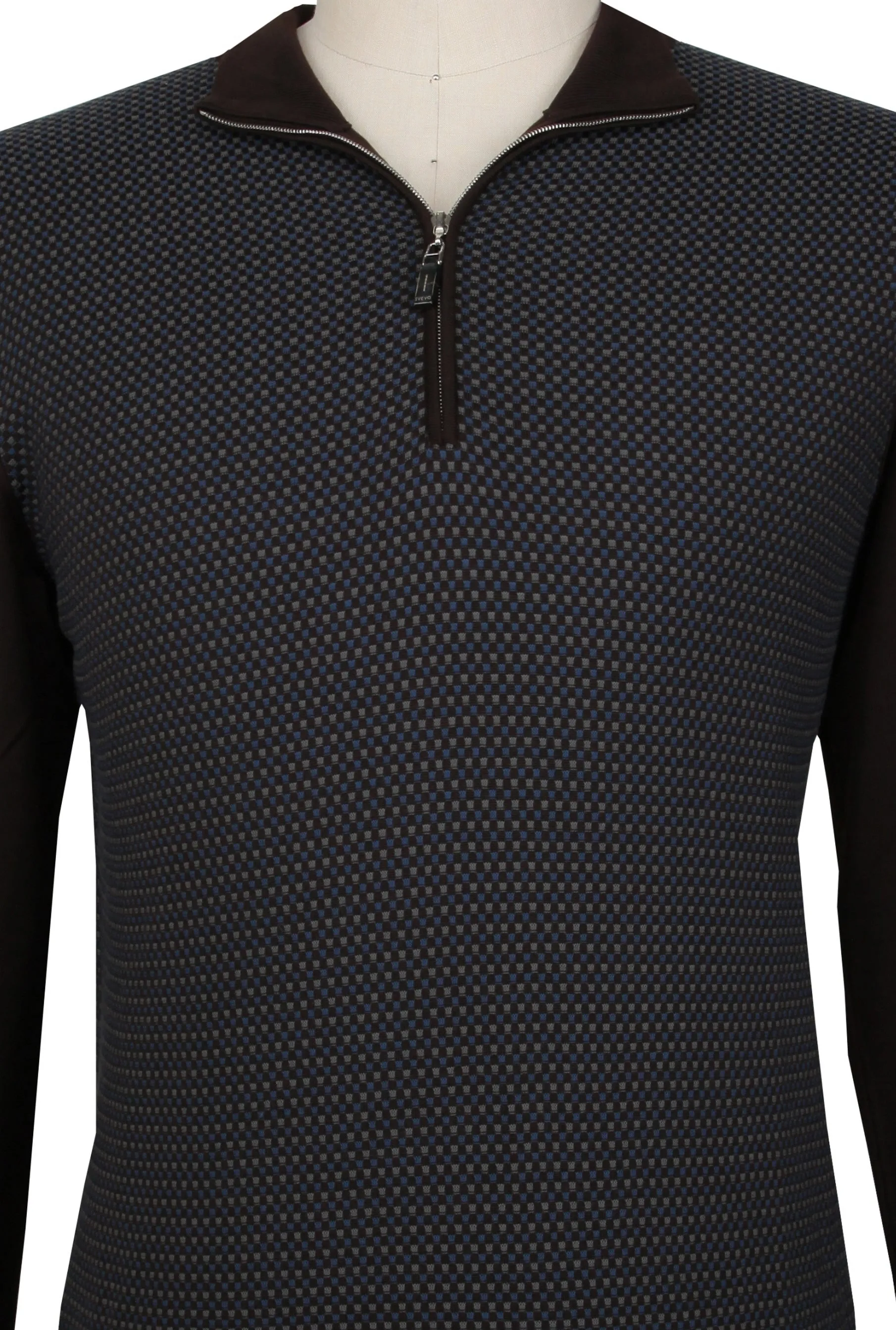 Svevo Parma Brown 1/4 Zip Sweater