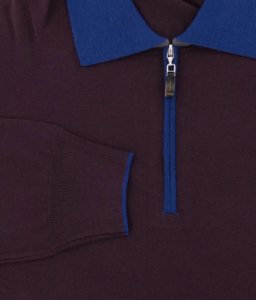 Svevo Parma Burgundy Red Sweater