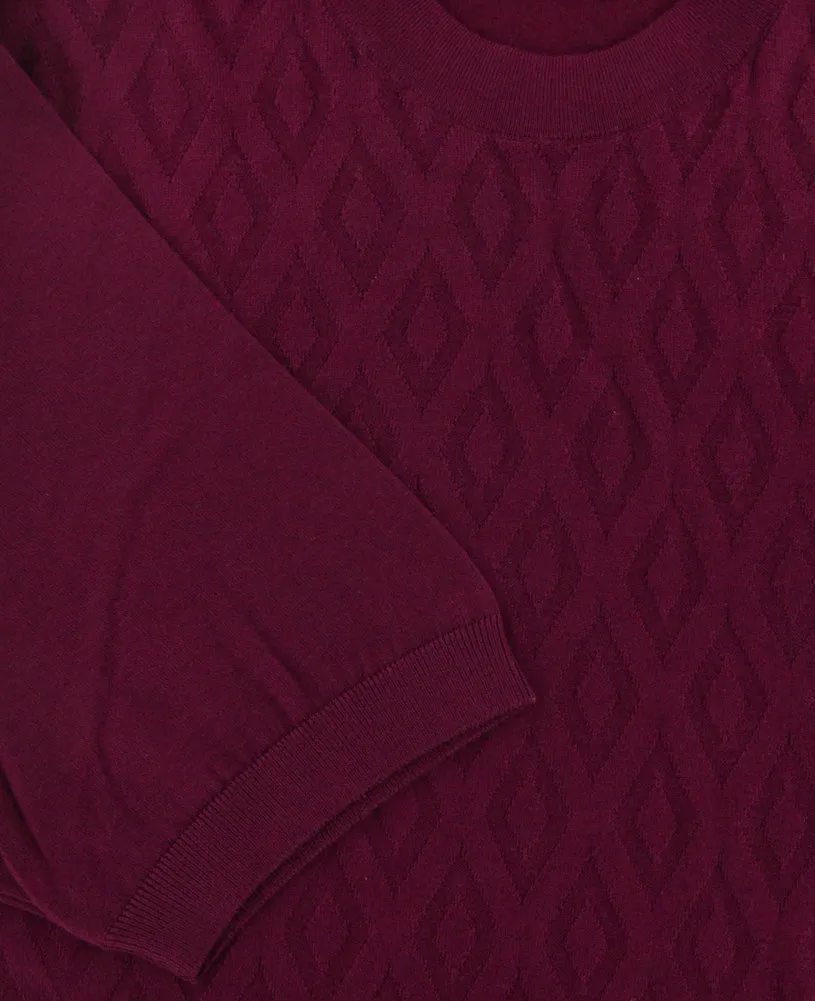 Svevo Parma Burgundy Red Sweater