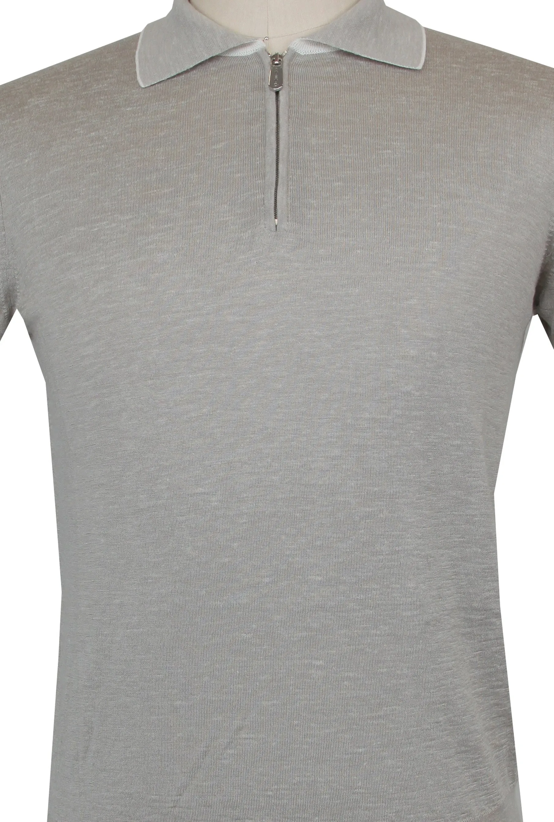 Svevo Parma Light Brown 1/4 Zip Polo Sweater