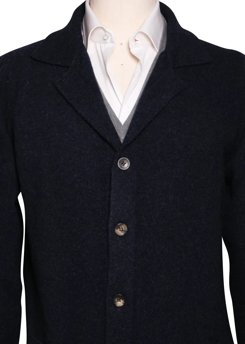 Svevo Parma Midnight Navy Blue Shawl Sweater