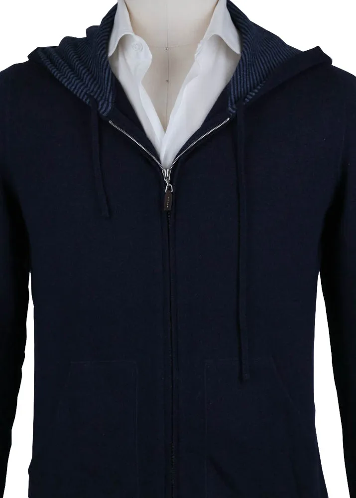 Svevo Parma Navy Blue Hooded Sweater