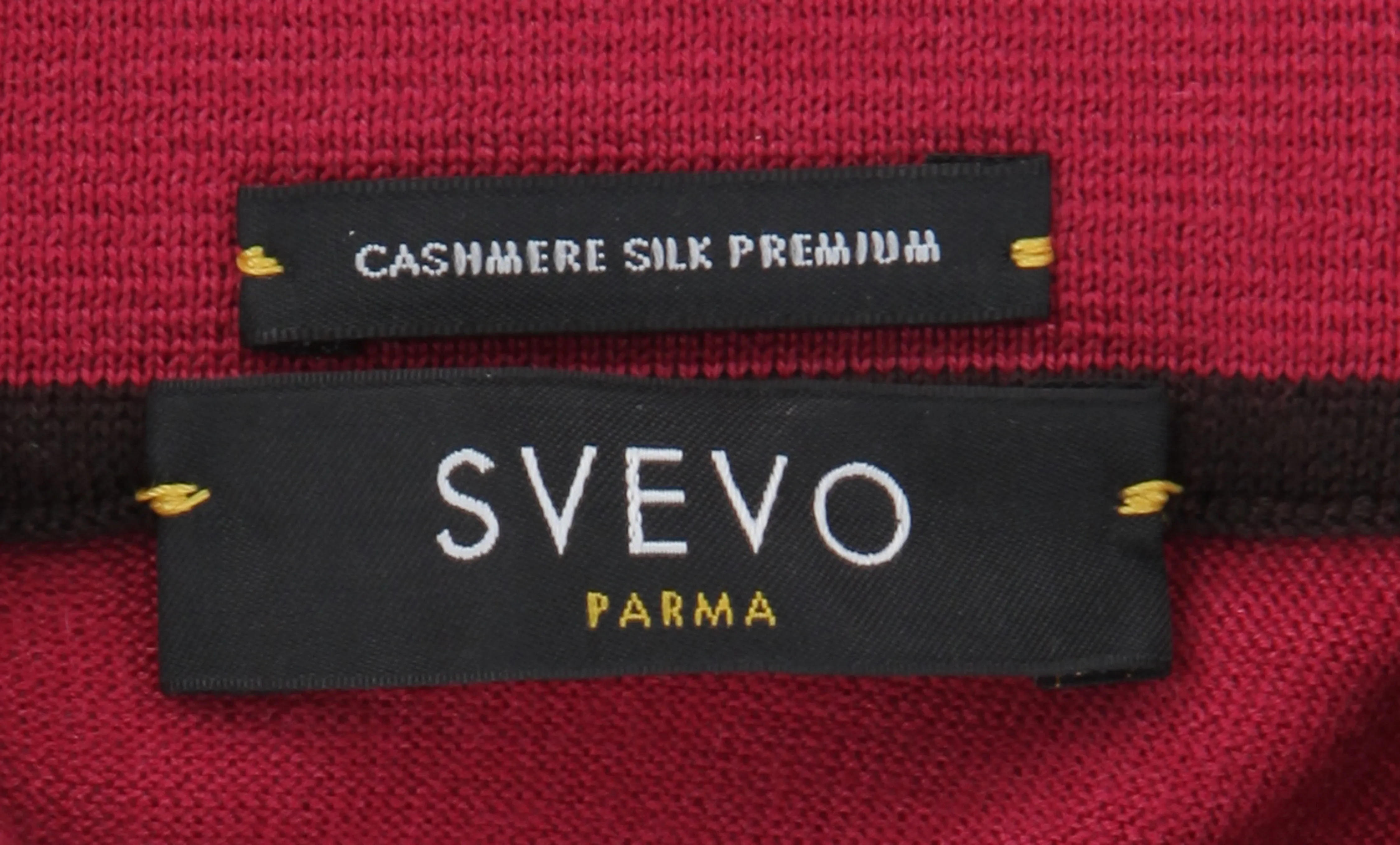 Svevo Parma Red 1/4 Button Polo Sweater