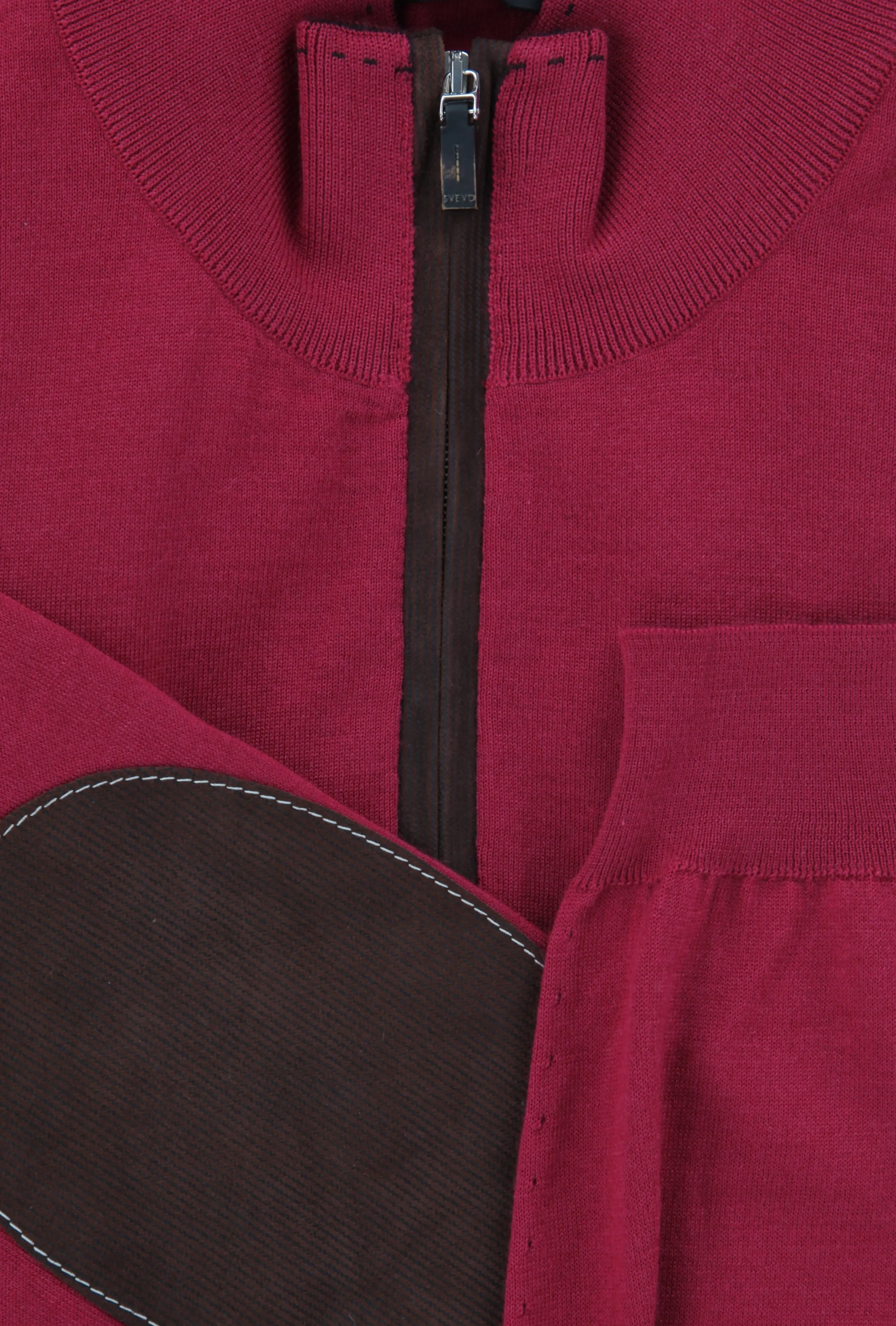Svevo Parma Red 1/4 Zip Sweater