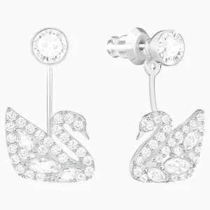 Swarovski Swan Lake Pierced Earring Jackets White