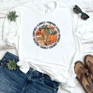 Sweaters Campfires Flannels & Pumpkins DTF