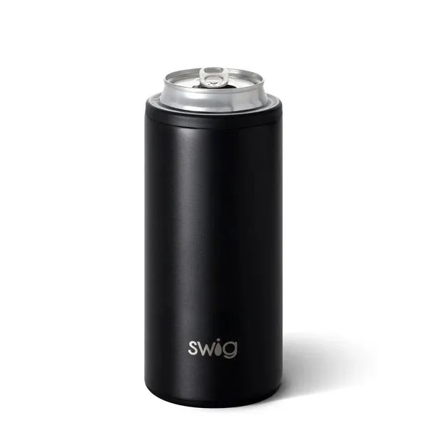 Swig 12oz Skinny Can Cooler-Matte Black