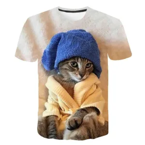 T-shirt 3D Cats Print Shirt