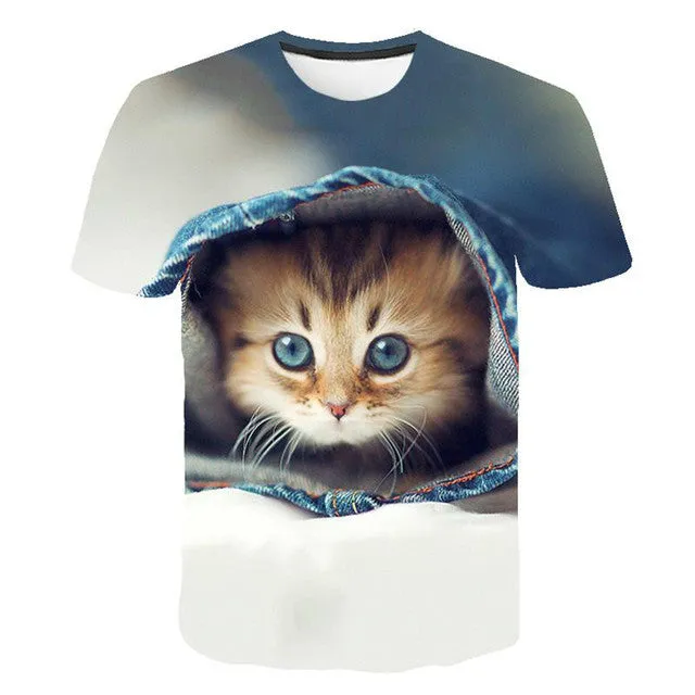 T-shirt 3D Cats Print Shirt