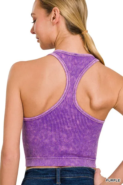 Taking The Easy Route Ribbed Cropped Tank-Multiple Colors Available