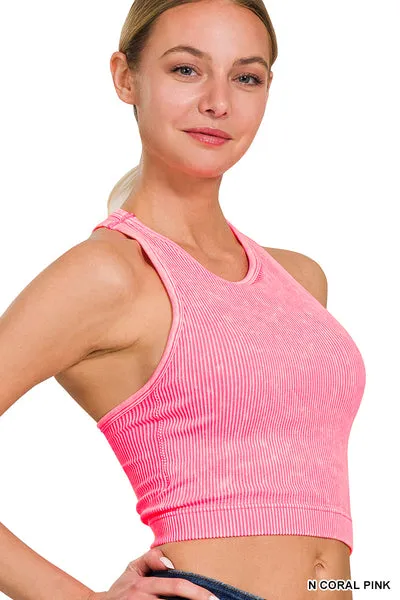 Taking The Easy Route Ribbed Cropped Tank-Multiple Colors Available