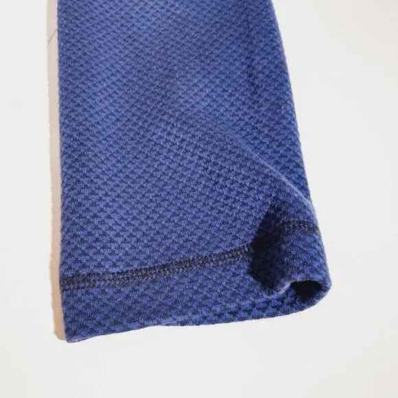 Talbots Jacket Shawl Collar Seaming Detail Half Zip Moto Style Blue Petite Large