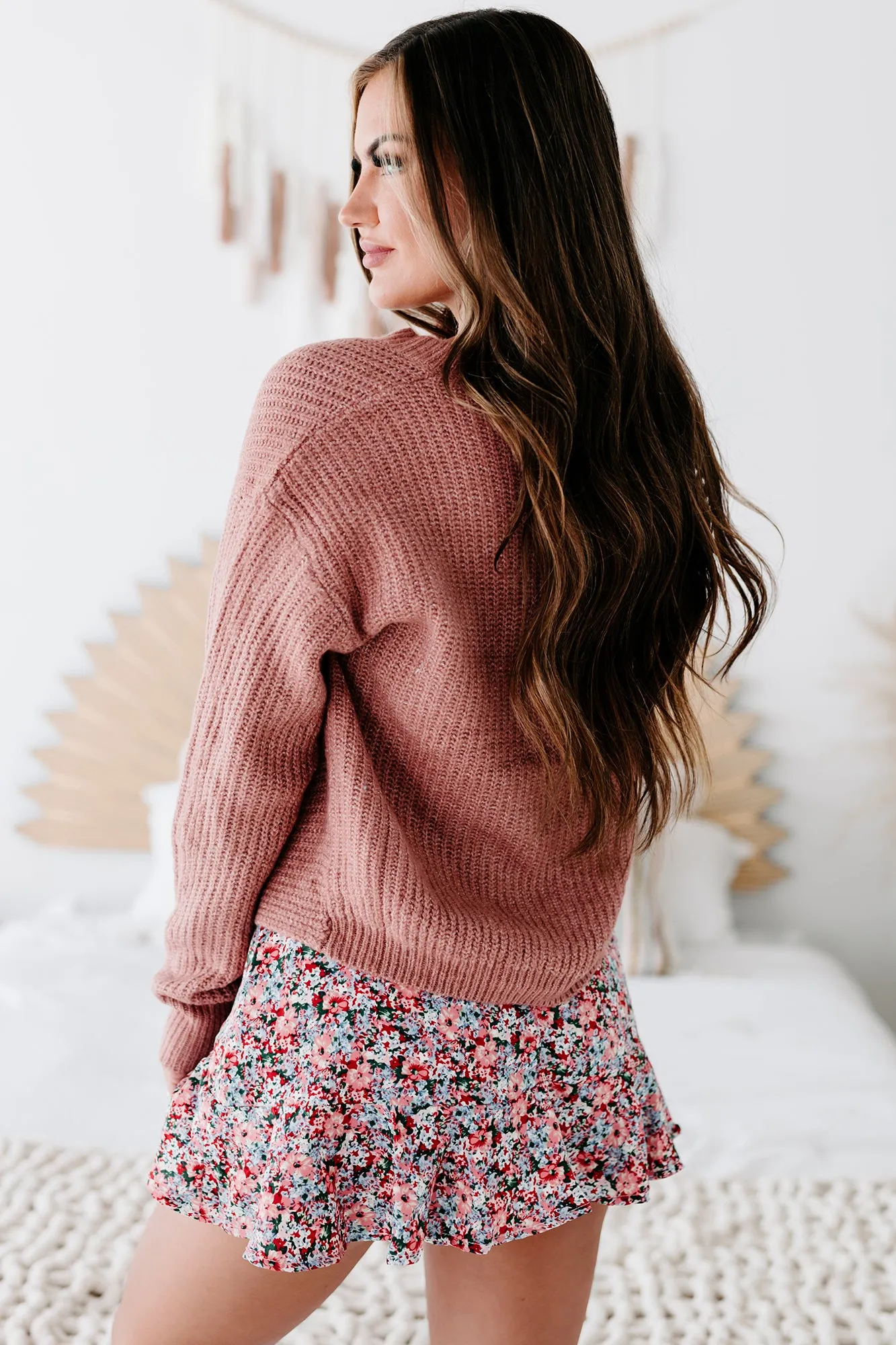 Tasha Twist Knot Sweater (Blush)