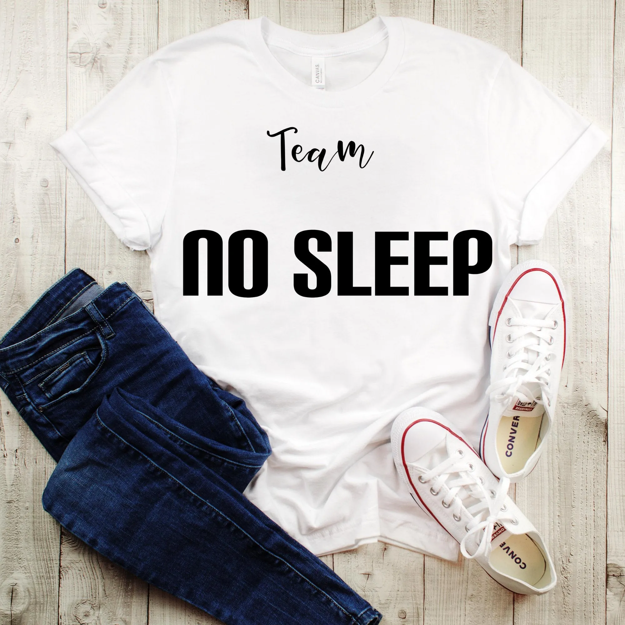 Team No Sleep Ladies Tee & Team No Sleep Child Tee Mother Son Matching Shirts Mother daughter Matching Shirts