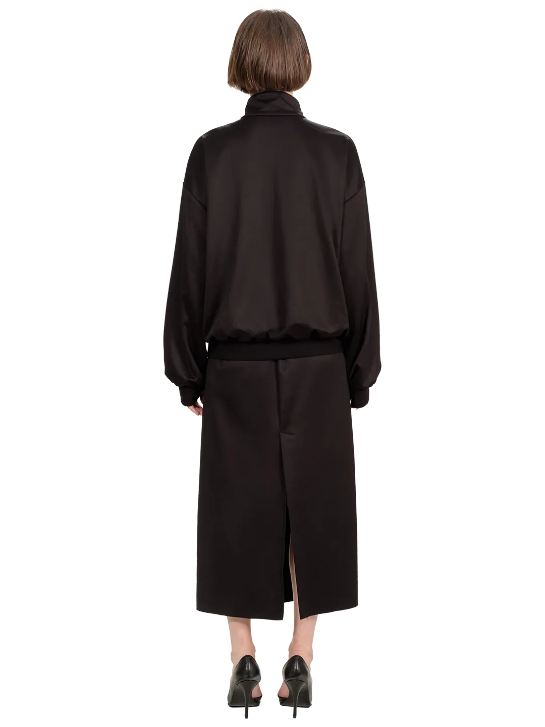 Techno Cotton Midi Skirt