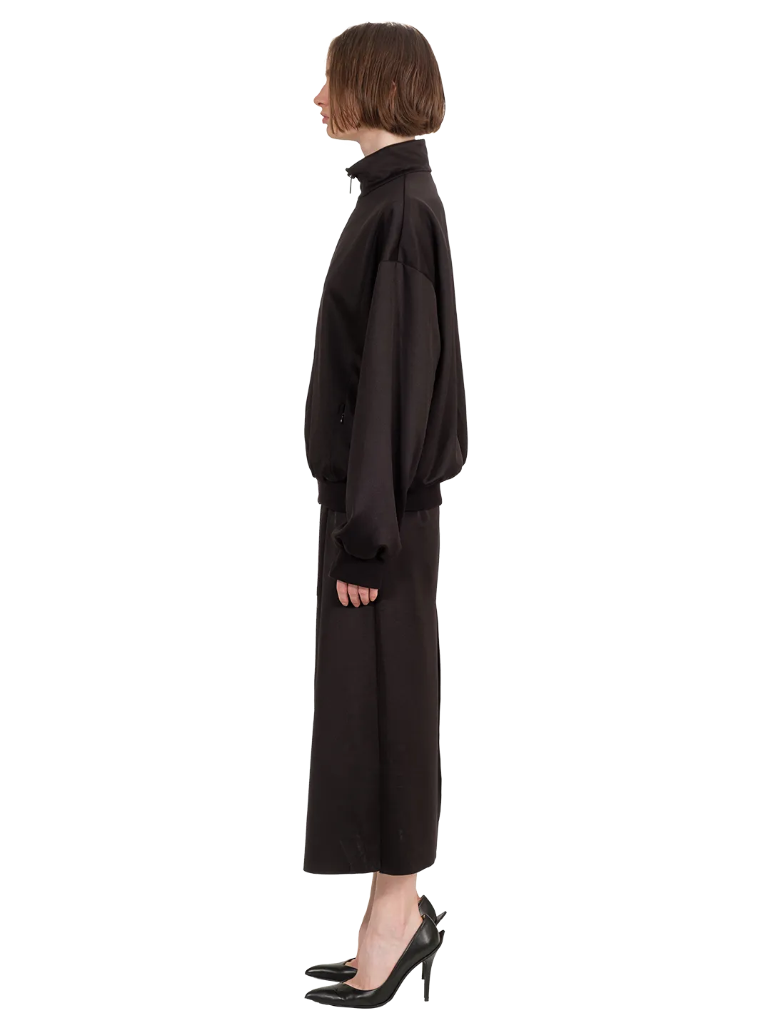 Techno Cotton Midi Skirt