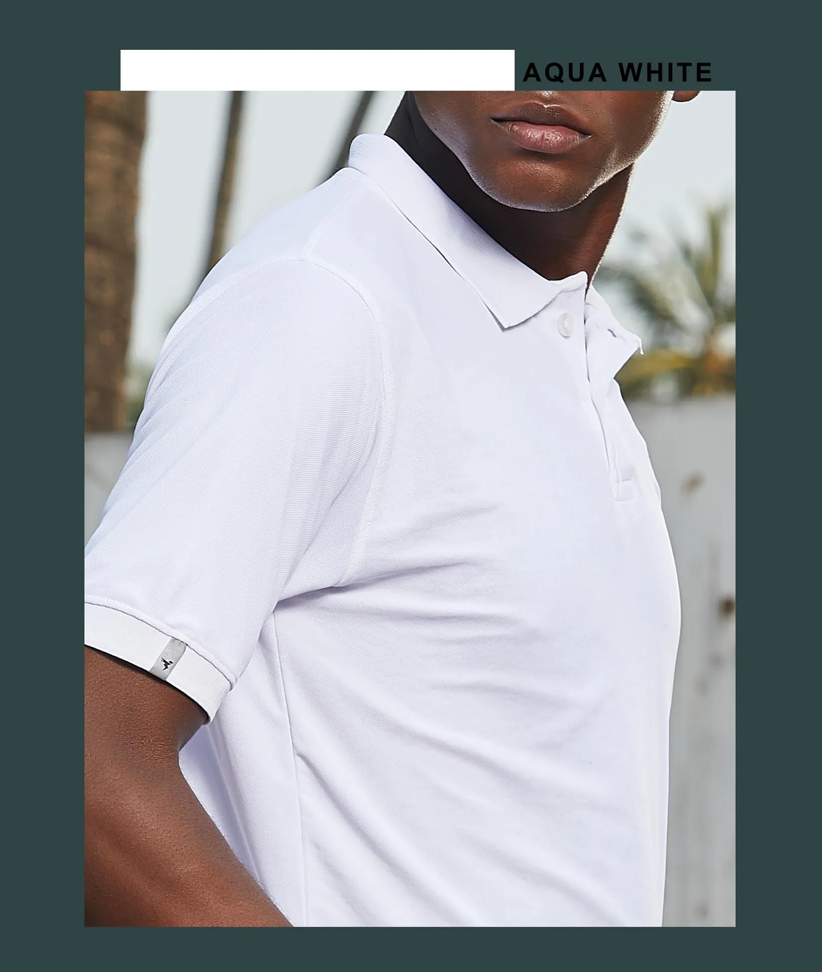 TechnoSport Polo Neck Half Sleeve Dry Fit T Shirt for Men OR-11 (White)