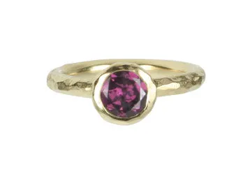 Textured Bezel Ring