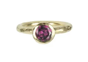 Textured Bezel Ring