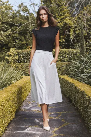 Textured Midi Skirt