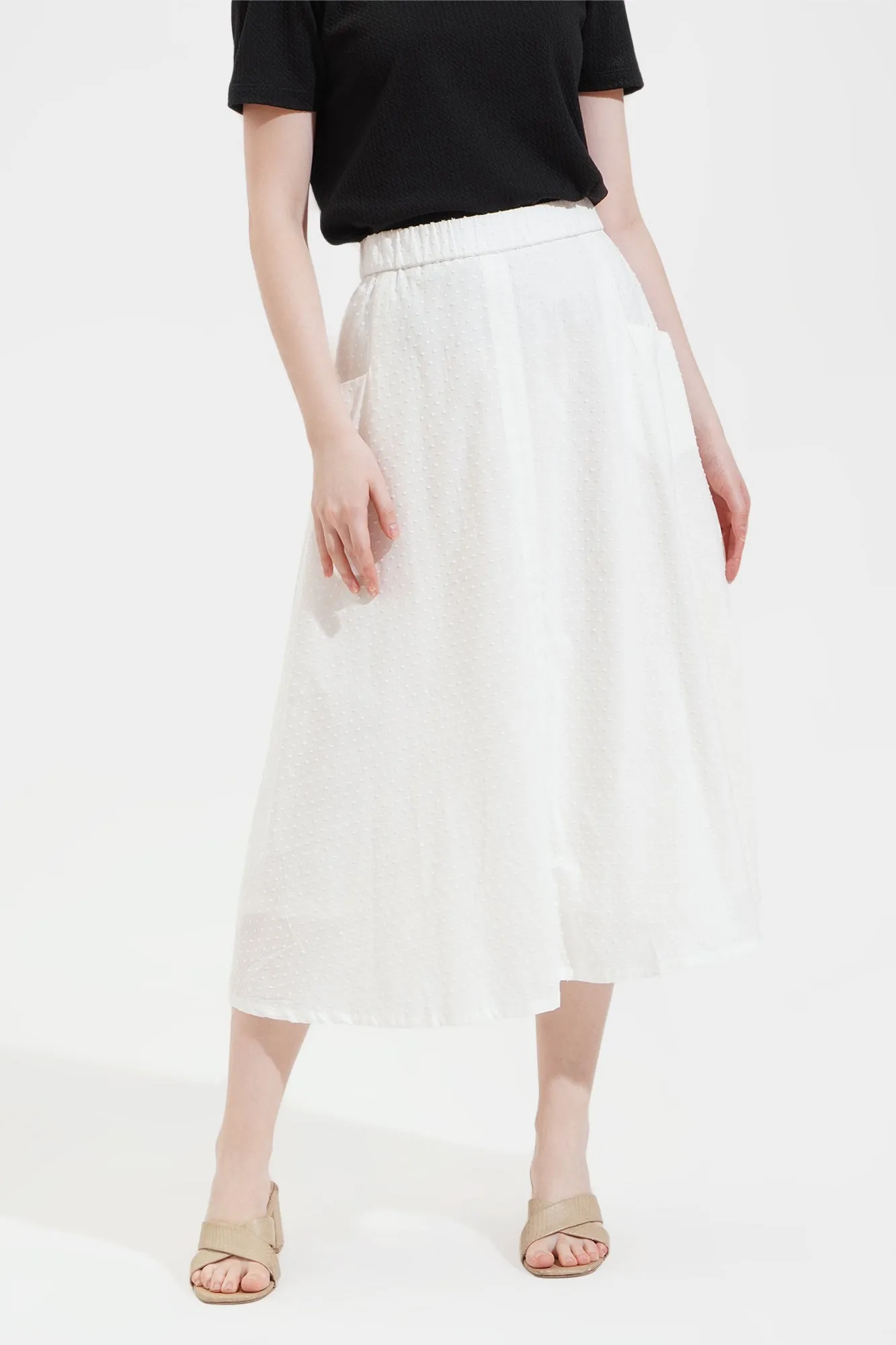 Textured Midi Skirt