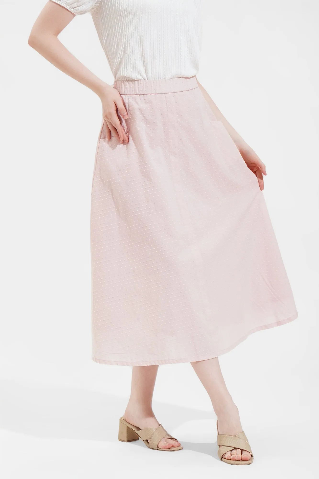 Textured Midi Skirt