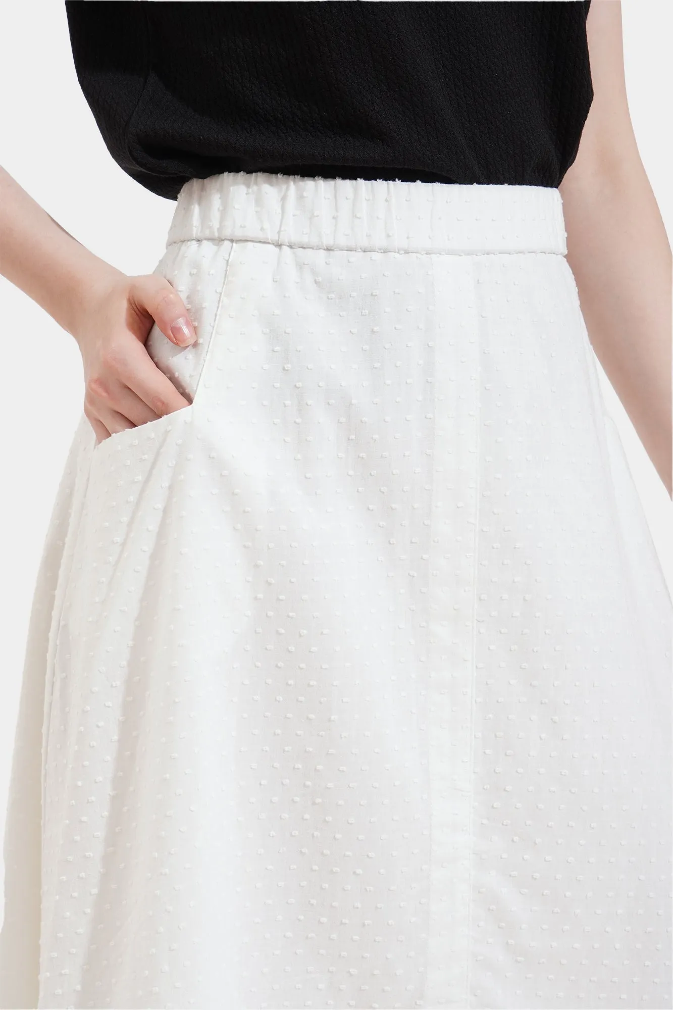 Textured Midi Skirt