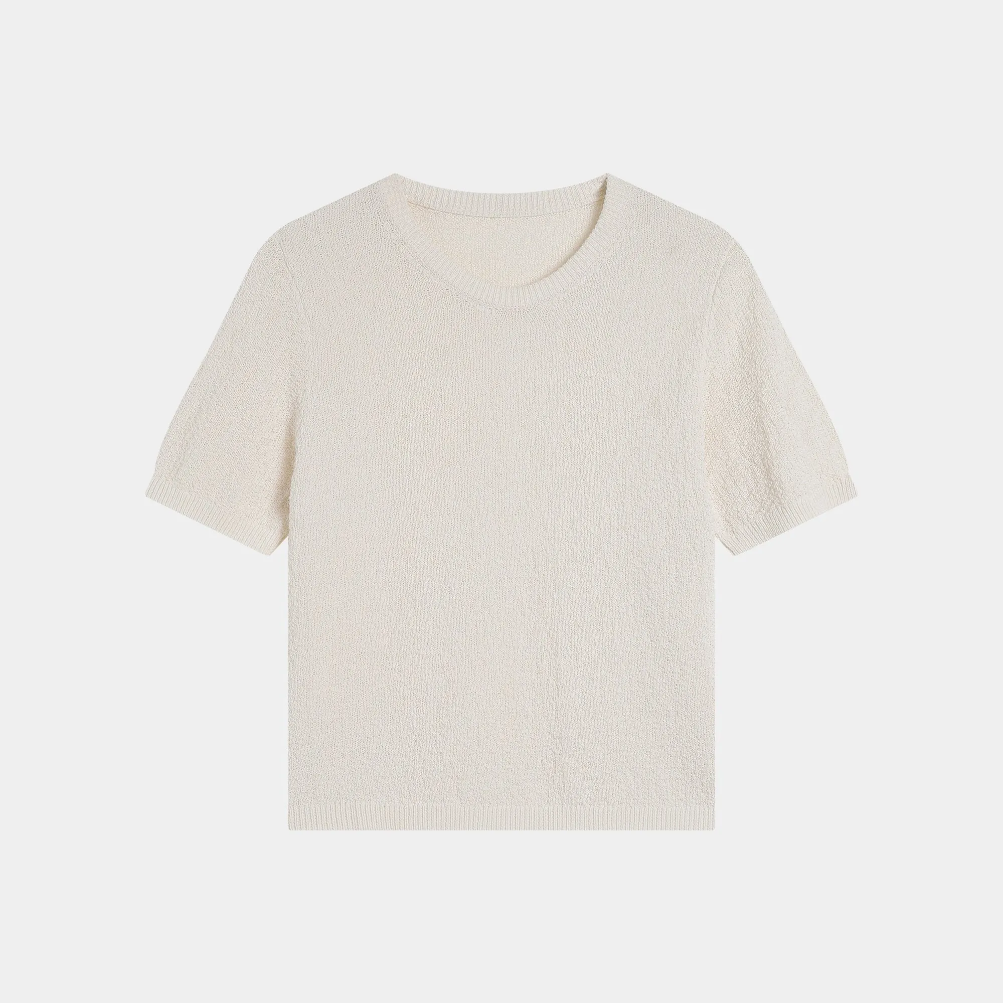 Textured Short-Sleeve Knit Top