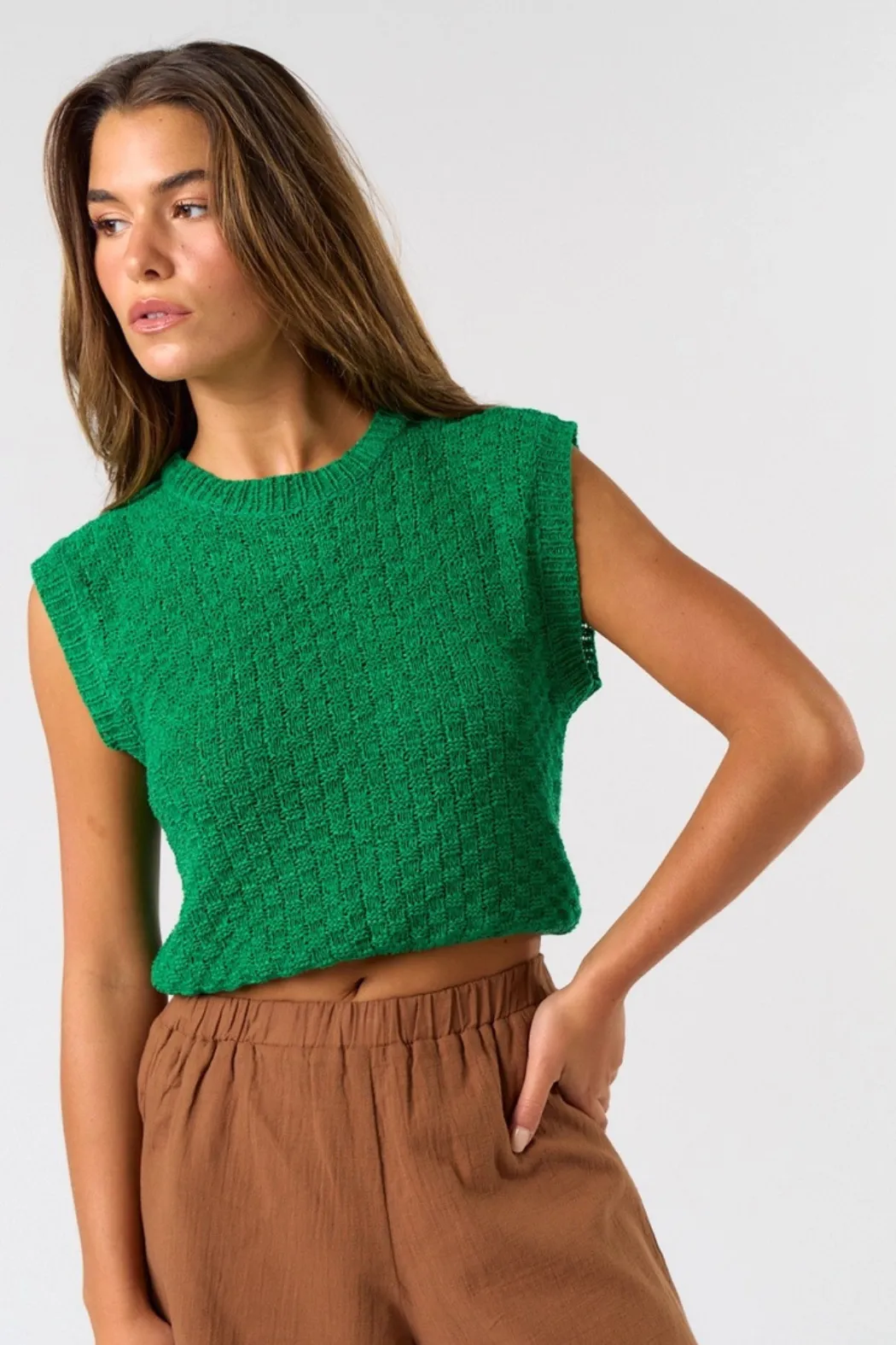 Textured Sweater Vest