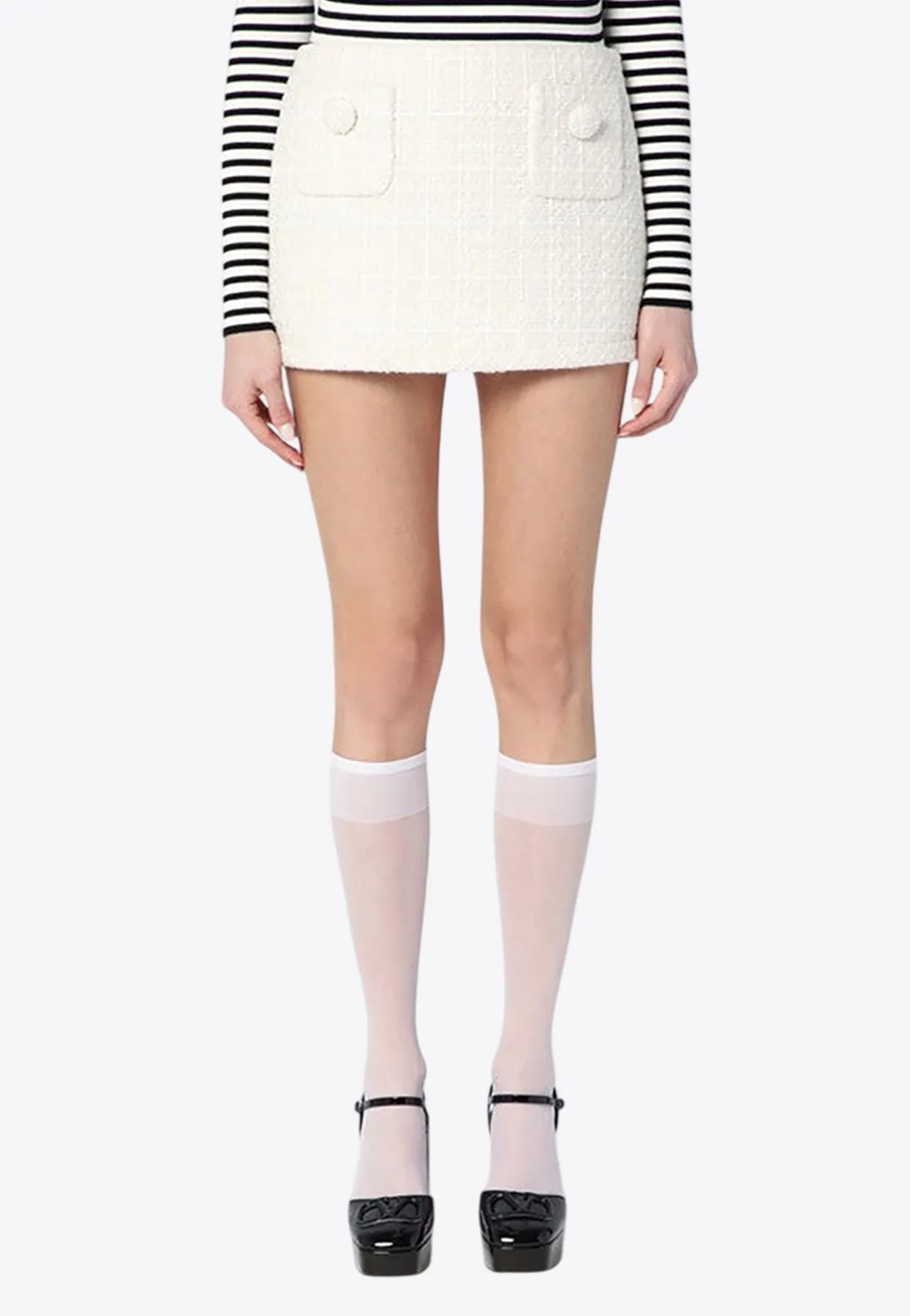 Textured Tweed Mini Skirt