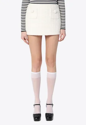 Textured Tweed Mini Skirt