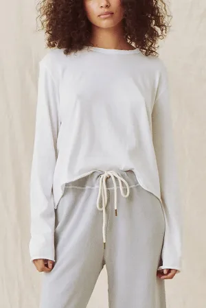 The Long Sleeve Crop Tee in True White