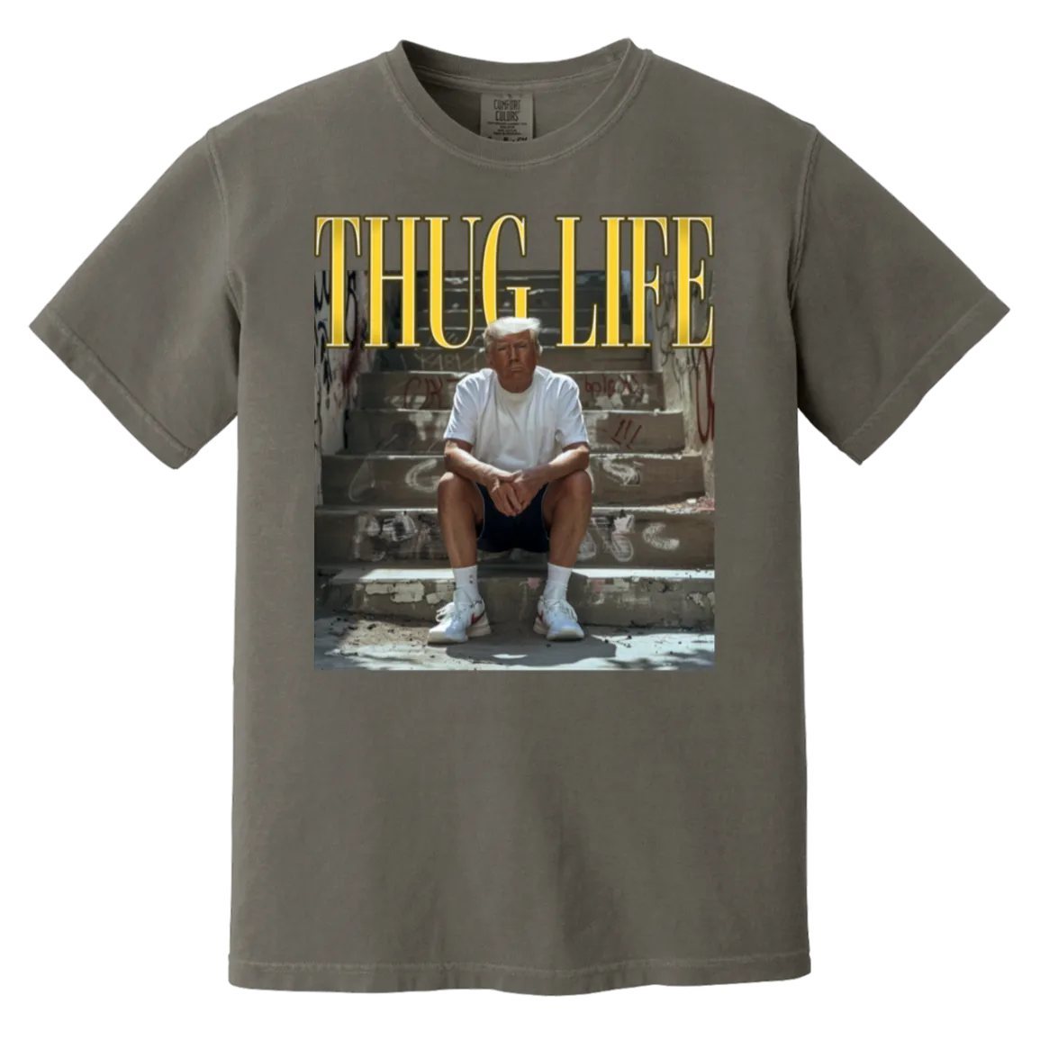 Thug Life Trump Comfort Colors Tee – Bold, Patriotic, and Unapologetic