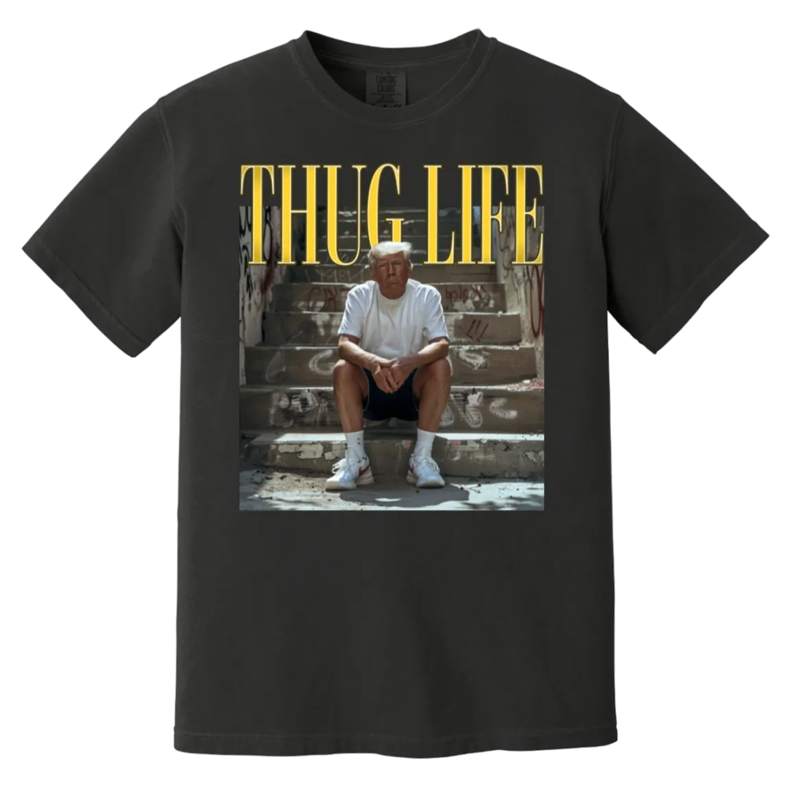 Thug Life Trump Comfort Colors Tee – Bold, Patriotic, and Unapologetic