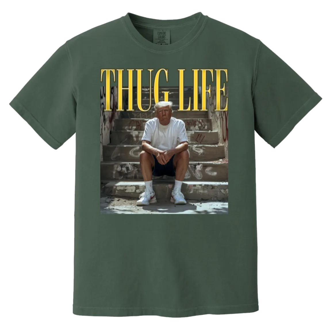 Thug Life Trump Comfort Colors Tee – Bold, Patriotic, and Unapologetic