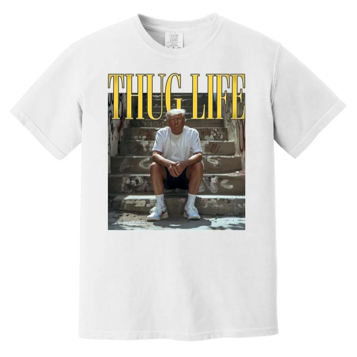 Thug Life Trump Comfort Colors Tee – Bold, Patriotic, and Unapologetic