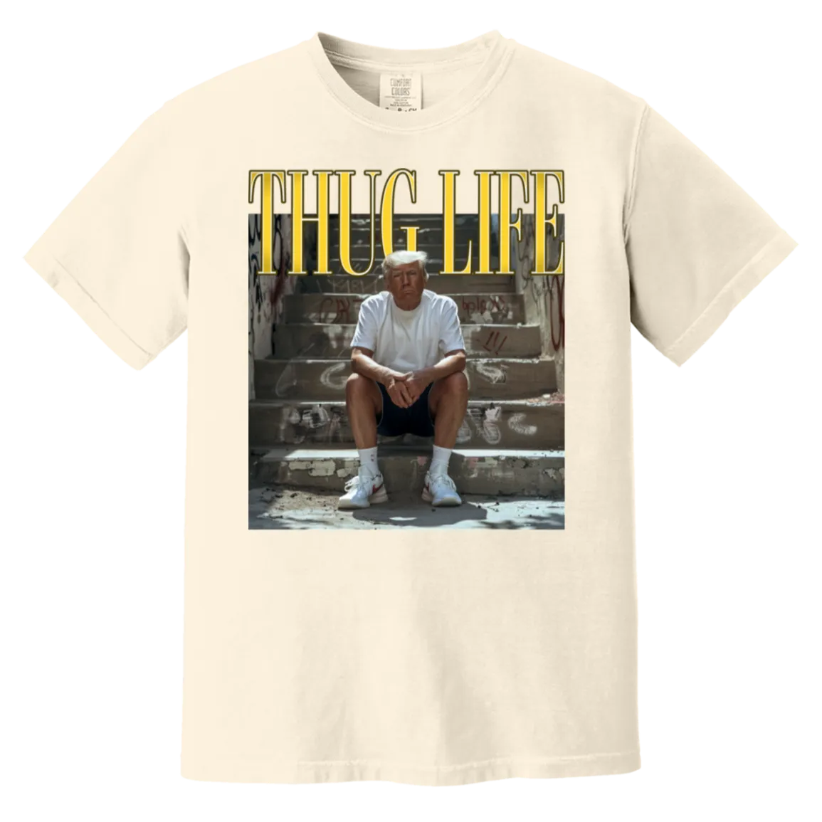 Thug Life Trump Comfort Colors Tee – Bold, Patriotic, and Unapologetic