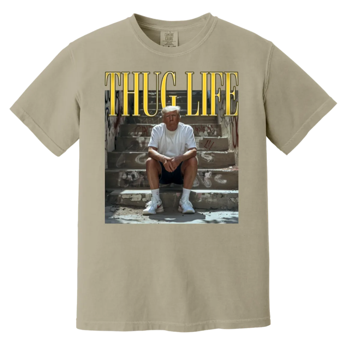 Thug Life Trump Comfort Colors Tee – Bold, Patriotic, and Unapologetic