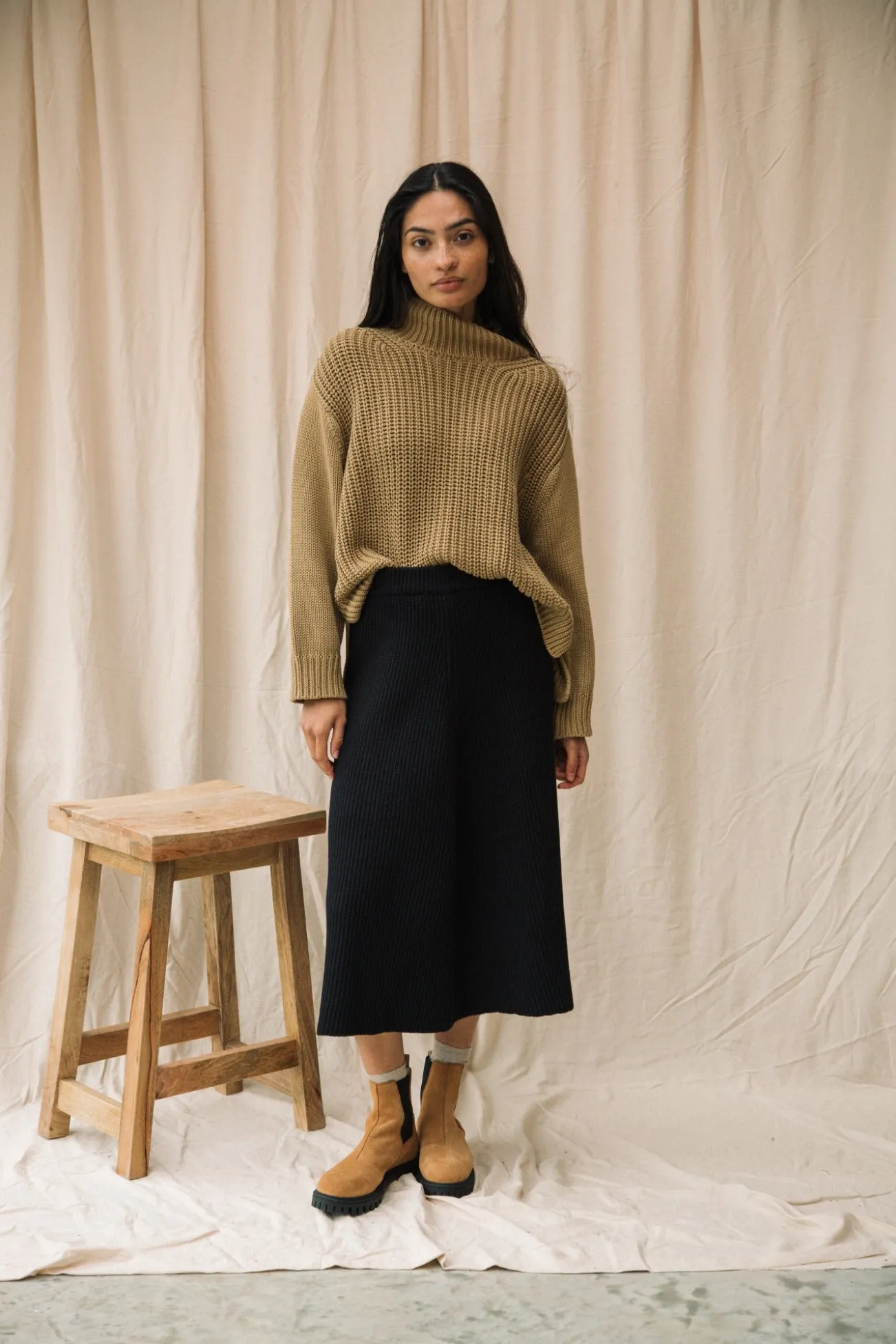 Tora Organic Cotton Jumper in Sand