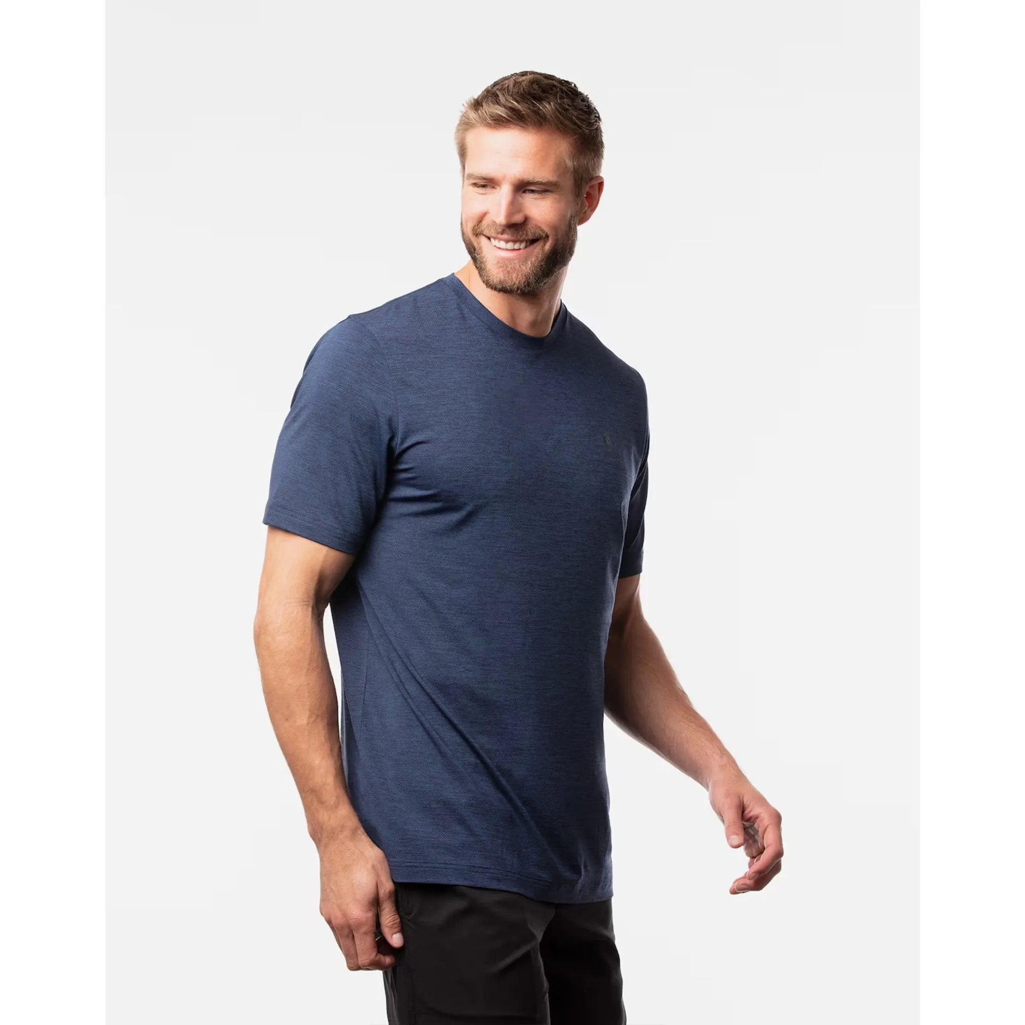 TRAVIS MATHEW MENS SCENIC VISTA T-SHIRT - HEATHER NAVY