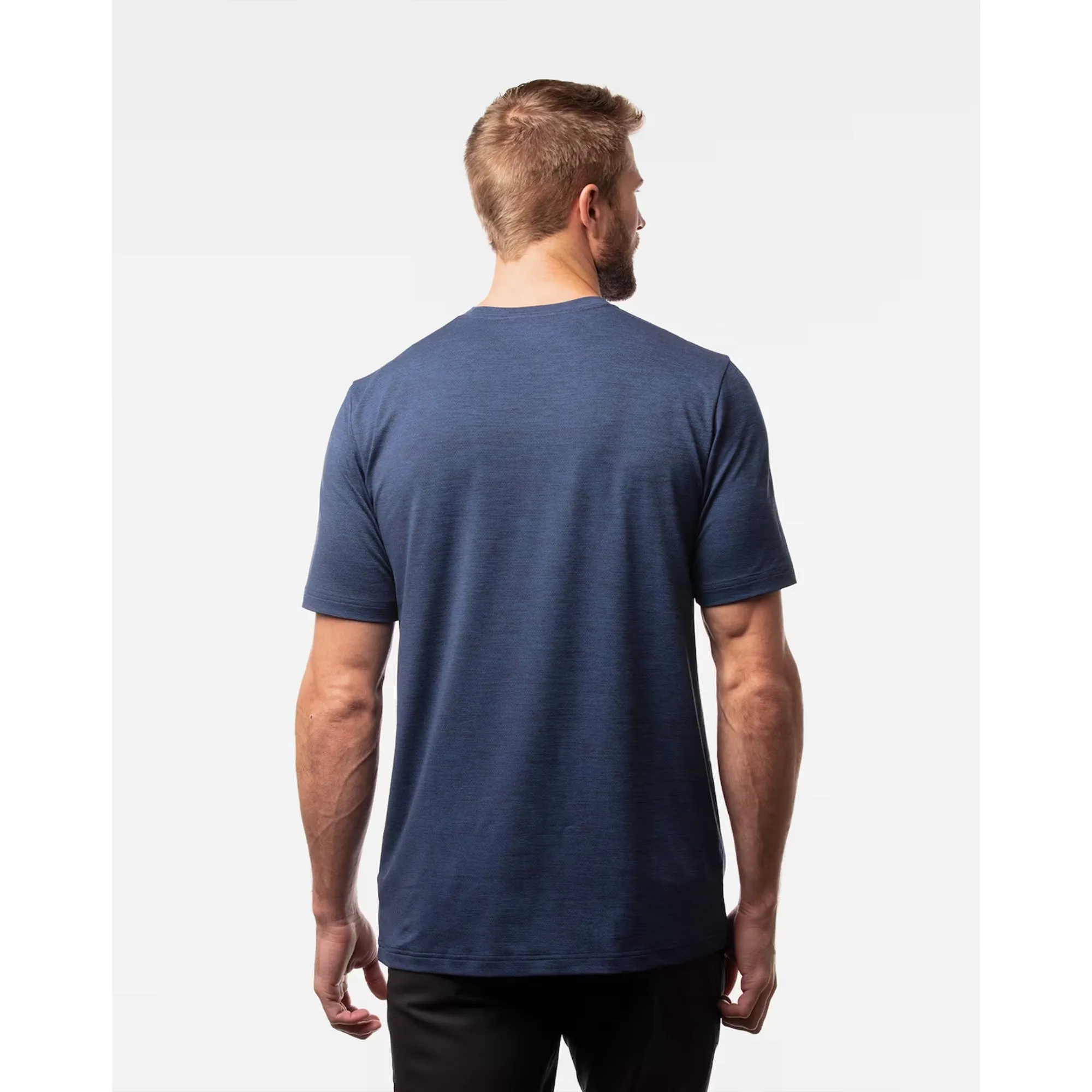 TRAVIS MATHEW MENS SCENIC VISTA T-SHIRT - HEATHER NAVY