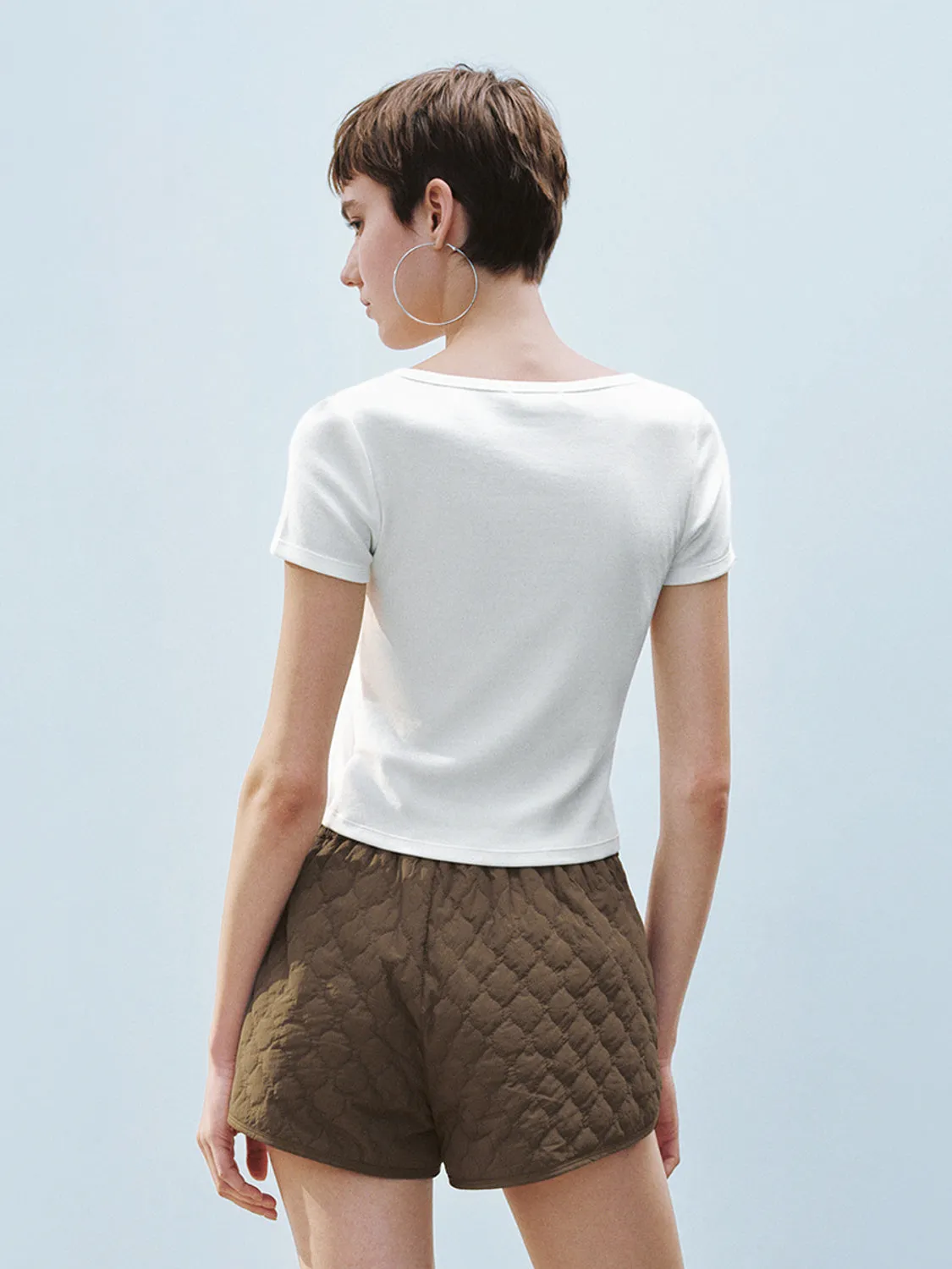 U-Neck Skinny T-Shirts