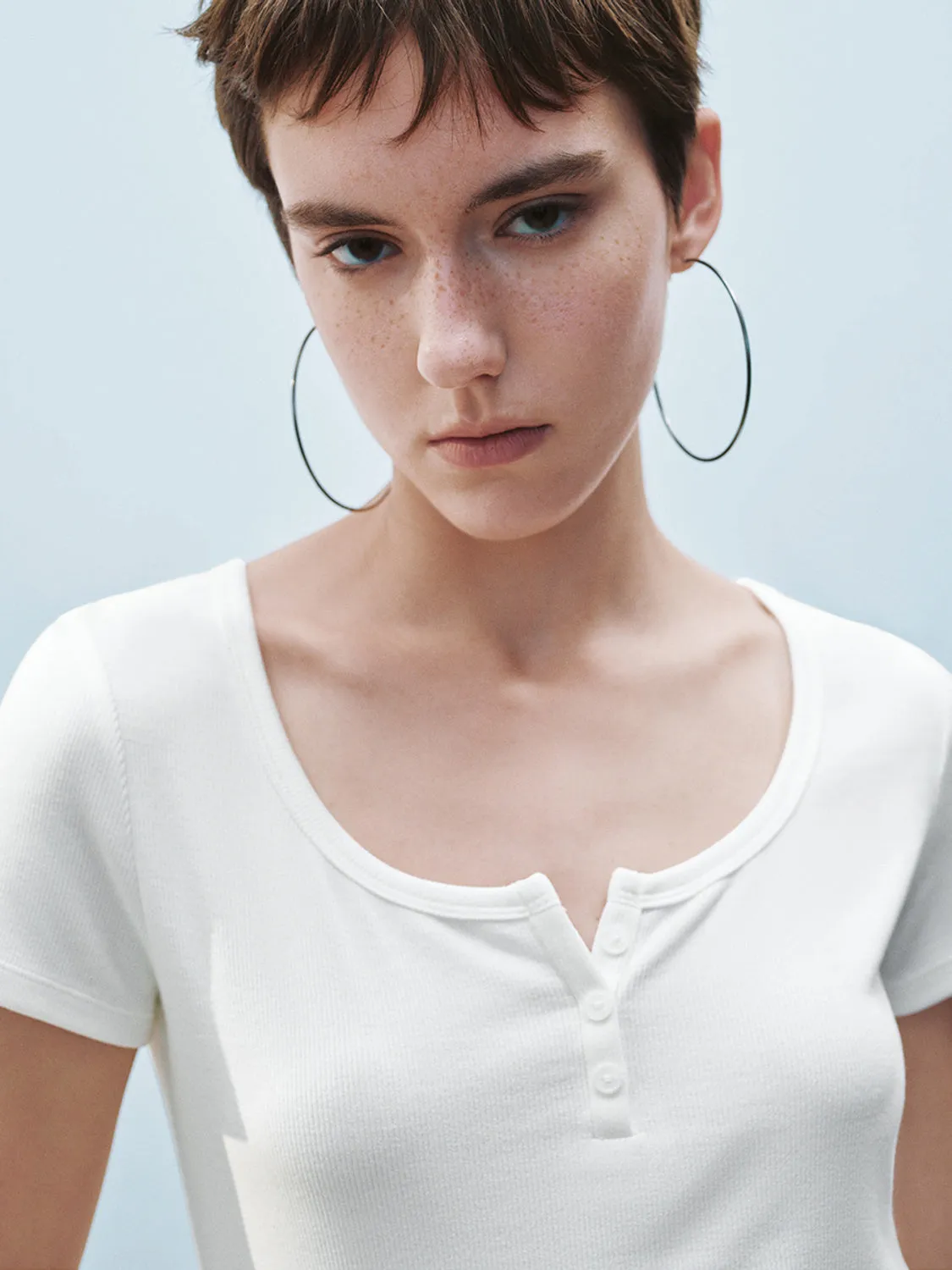 U-Neck Skinny T-Shirts