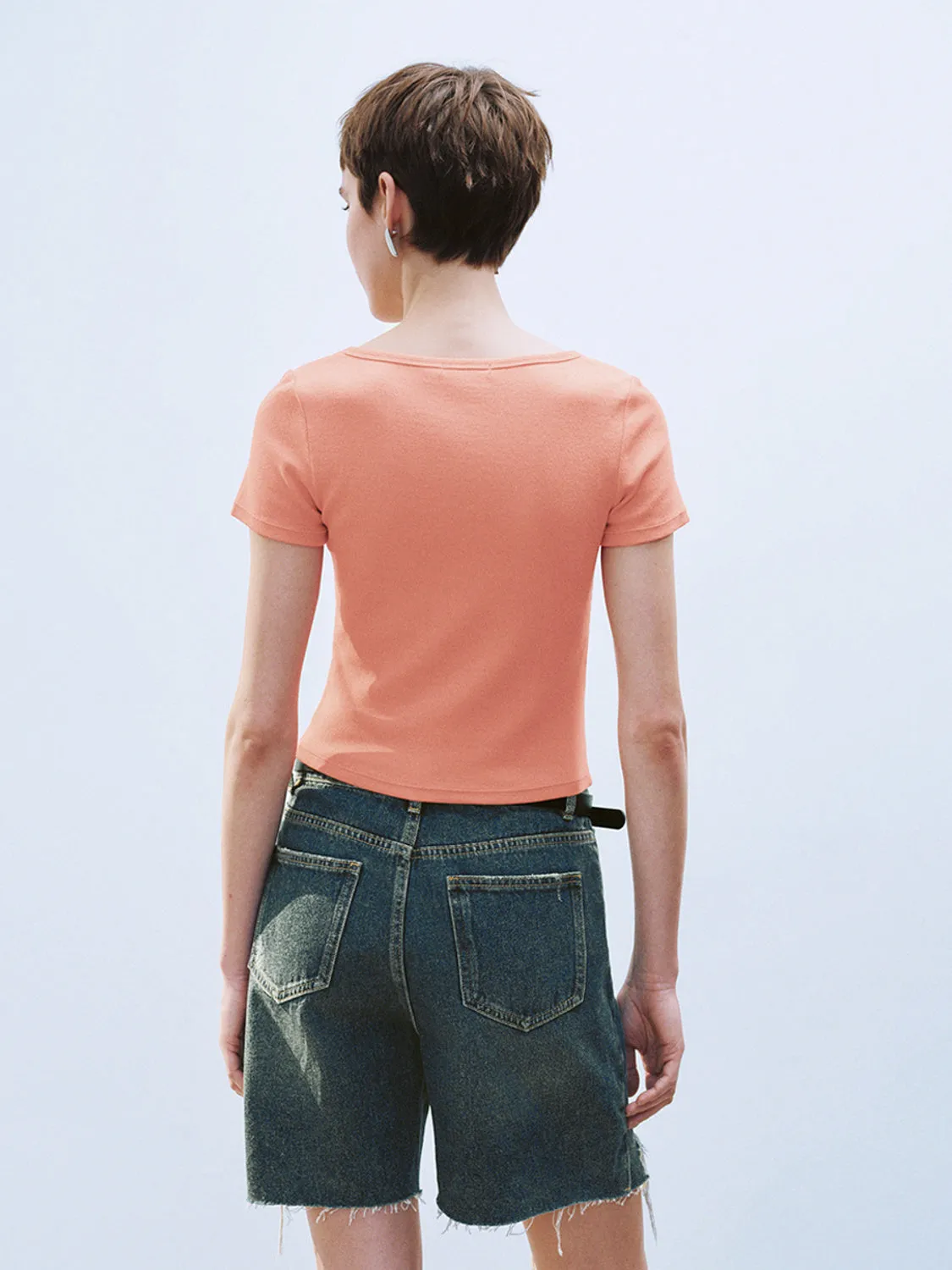 U-Neck Skinny T-Shirts