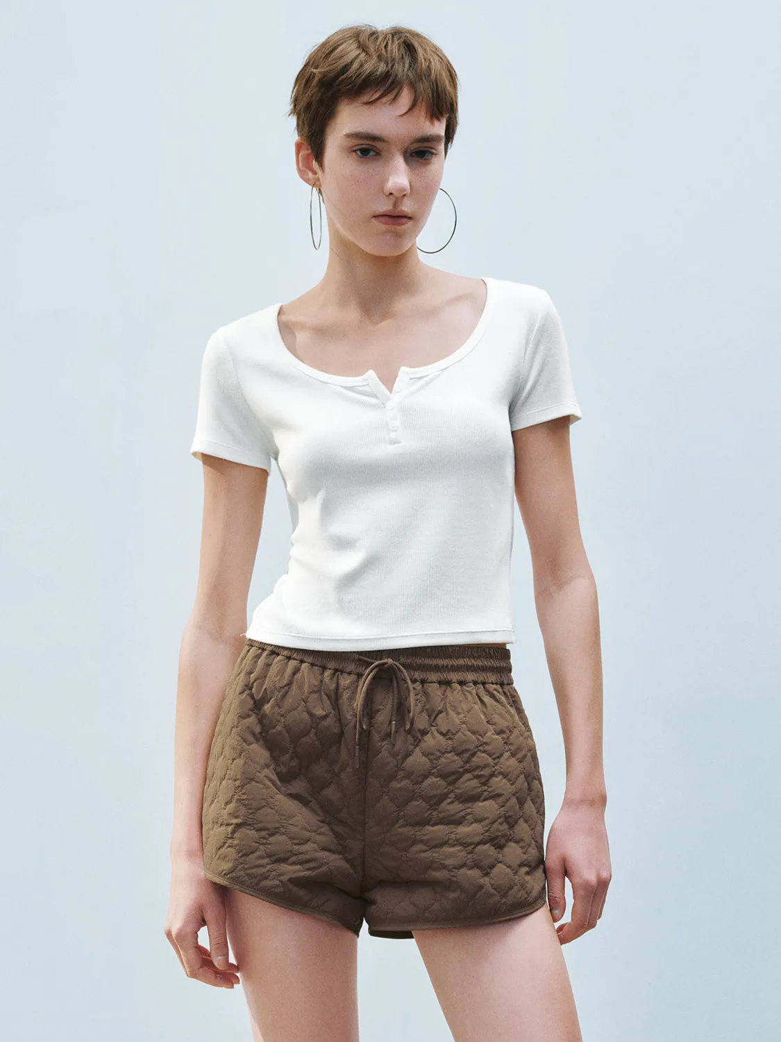 U-Neck Skinny T-Shirts
