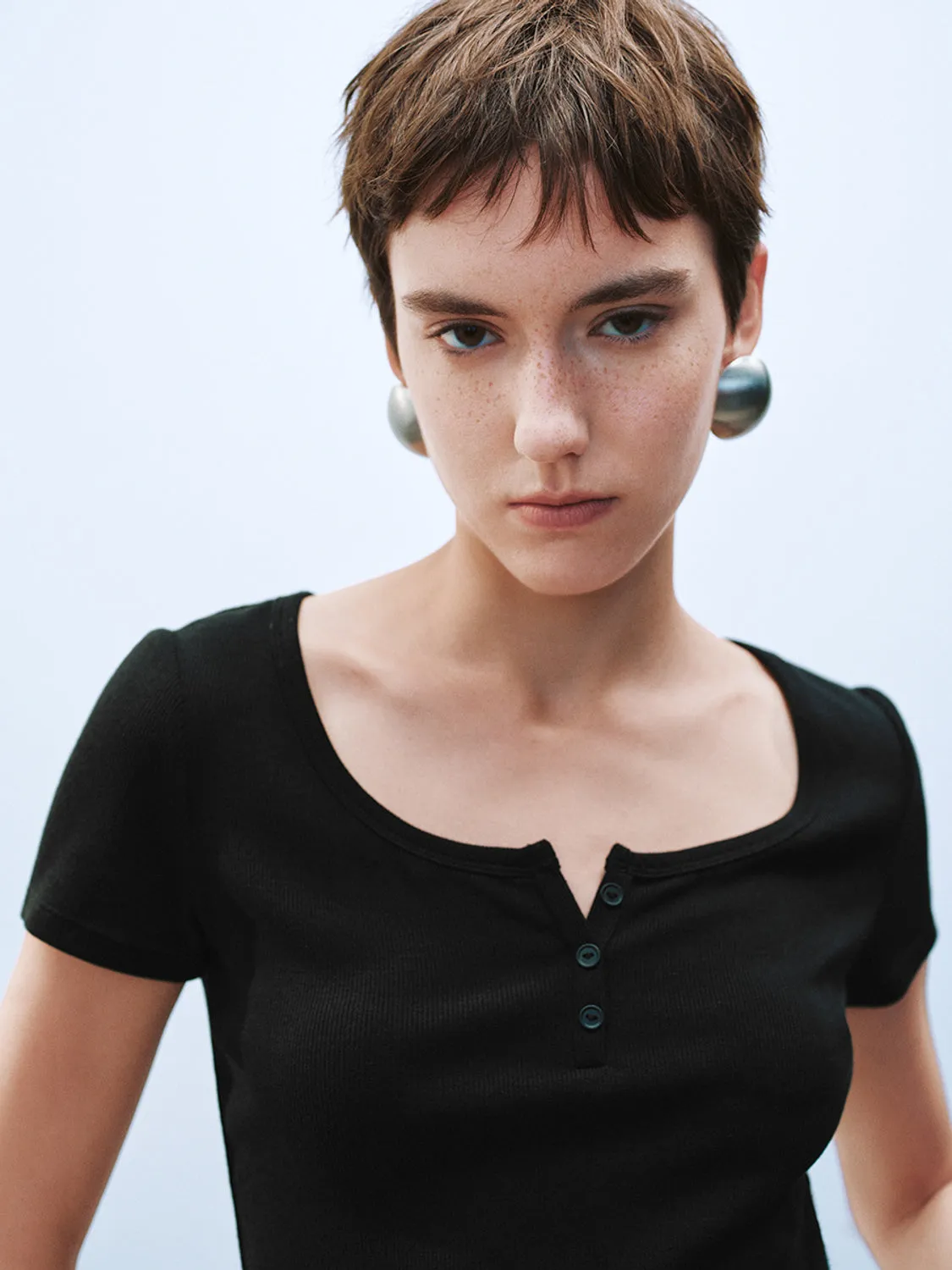 U-Neck Skinny T-Shirts