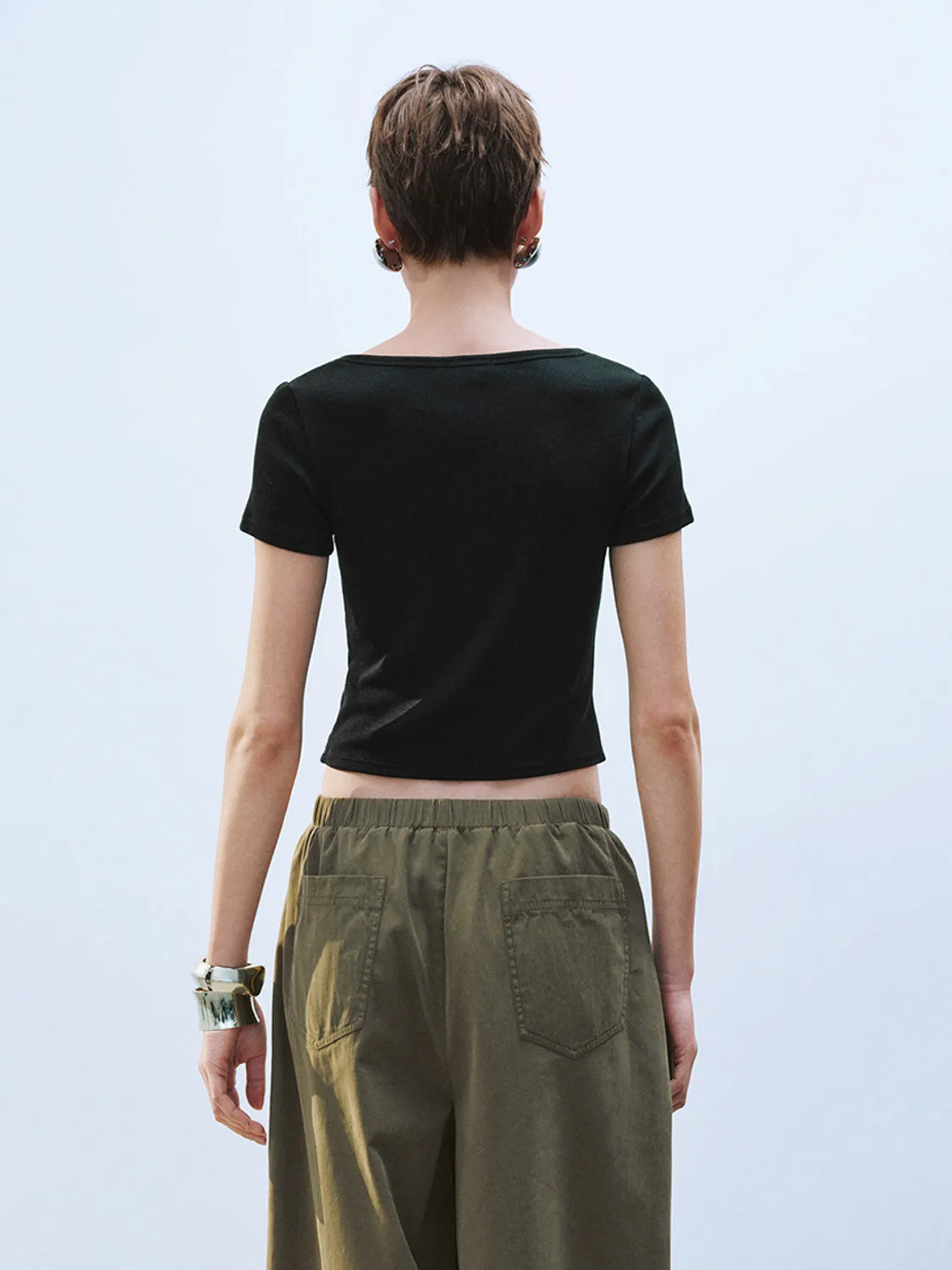 U-Neck Skinny T-Shirts