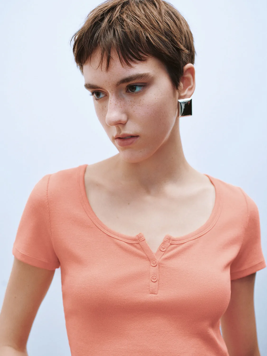 U-Neck Skinny T-Shirts